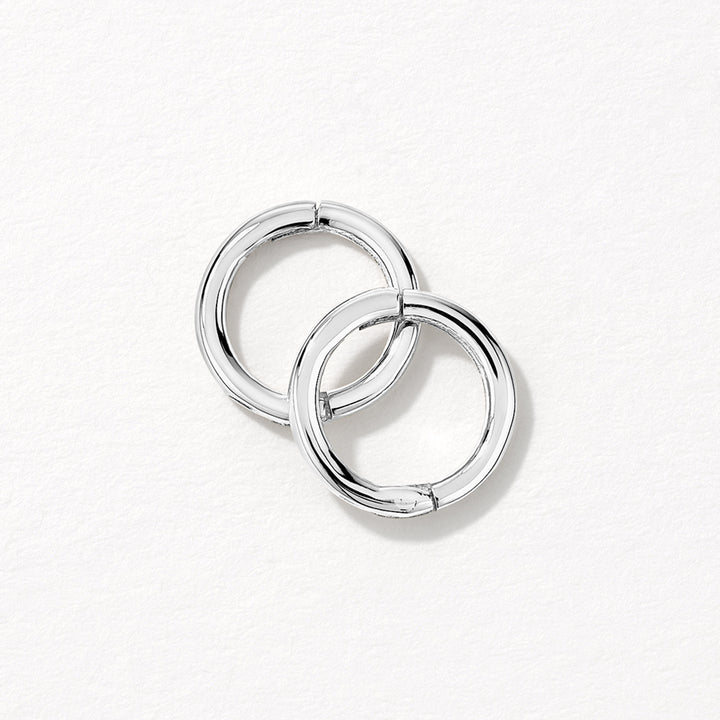 Plain Mini Sleeper Earrings in Silver