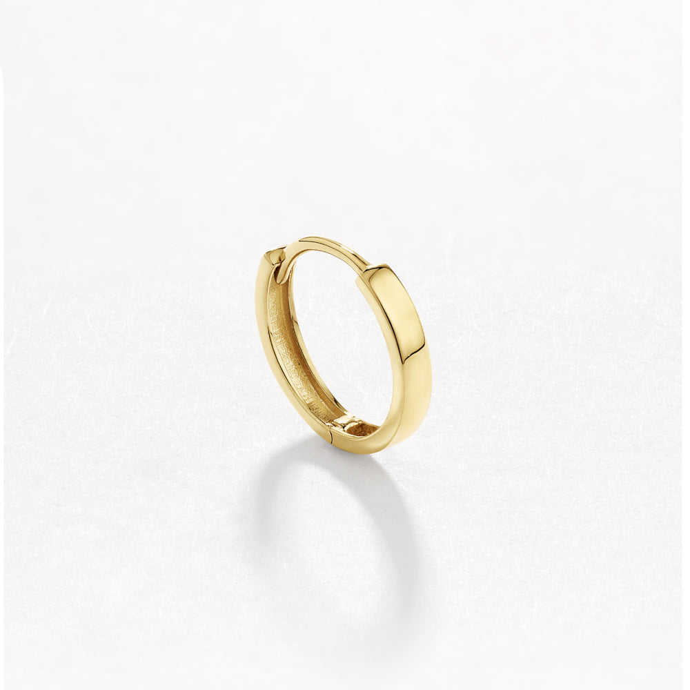 Fine Classic Huggie Earrings in 10k Gold