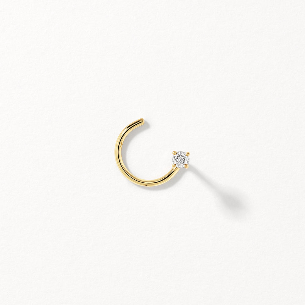 Micro Diamond  Nose Stud in 10k Gold
