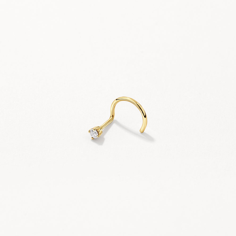 Micro Diamond  Nose Stud in 10k Gold