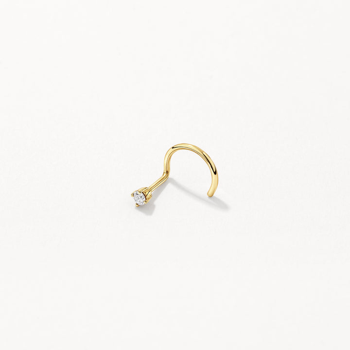 Micro Diamond  Nose Stud in 10k Gold