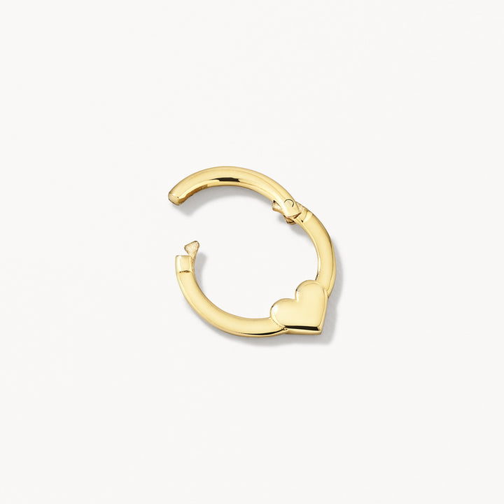 Micro Heart Clicker Single Earring in 10k Gold
