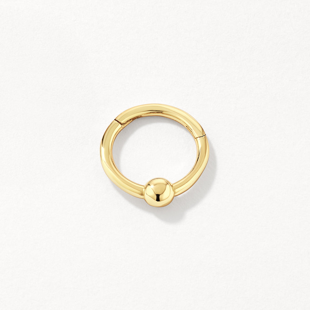 Micro Ball Clicker Single Earring in 10k Gold