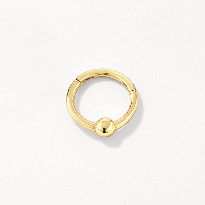 Micro Ball Clicker Single Earring in 10k Gold