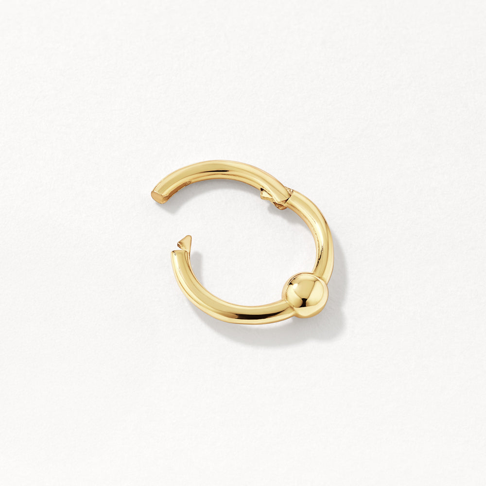 Micro Ball Clicker Single Earring in 10k Gold
