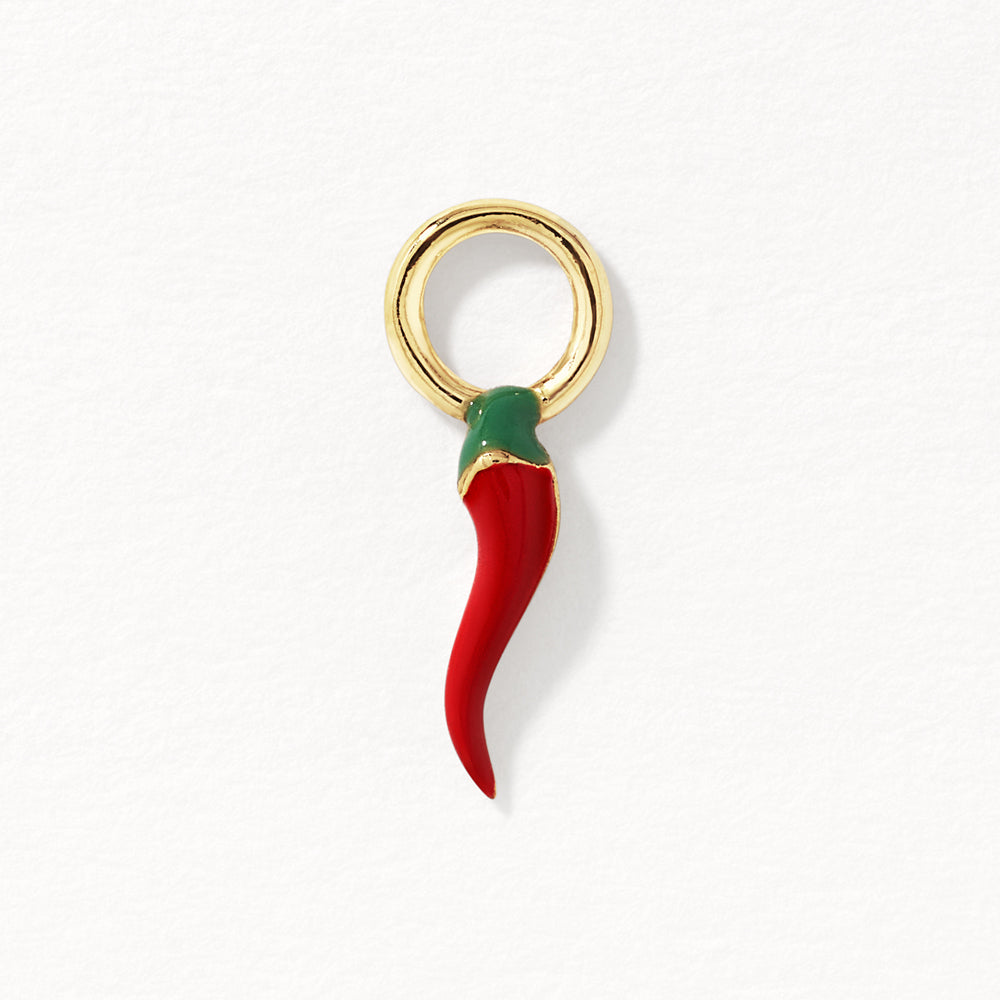 Chilli Earring Charm in Gold