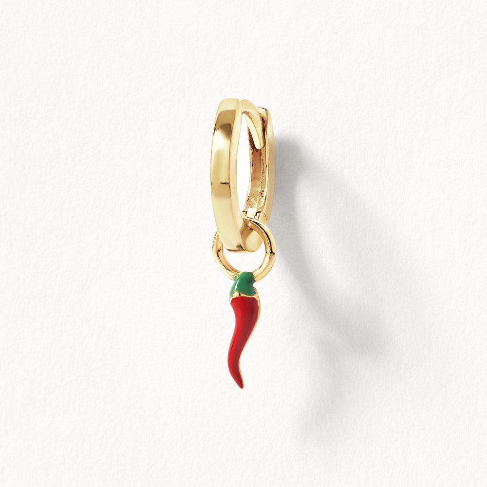 Chilli Earring Charm in Gold