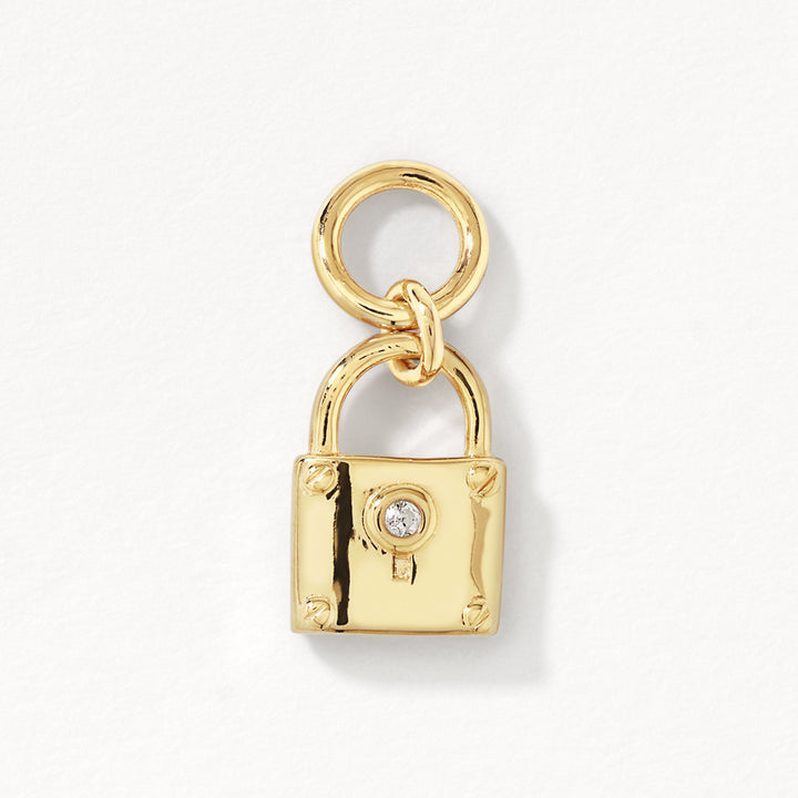 Padlock Earring Charm in Gold