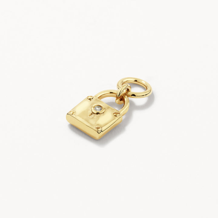 Padlock Earring Charm in Gold
