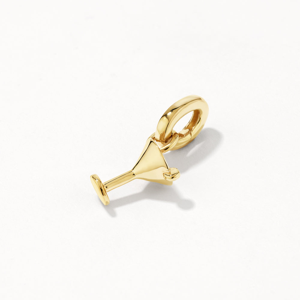 Martini Glass Pendant in Gold