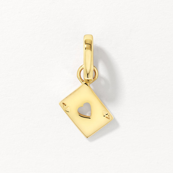 Ace Of Hearts Pendant in Gold