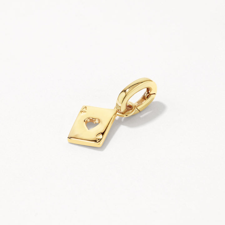 Ace Of Hearts Pendant in Gold