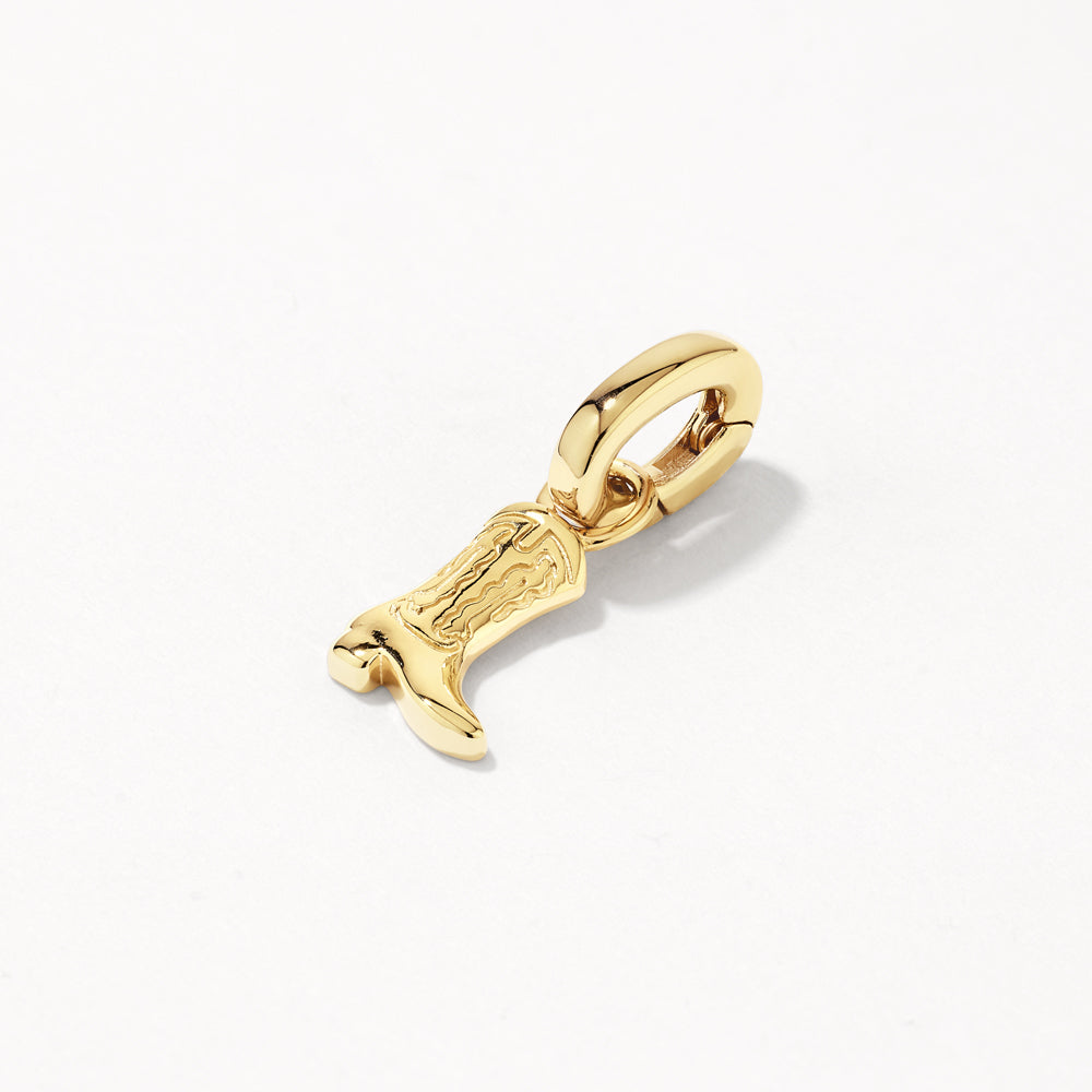 Cowboy Boot Pendant in Gold