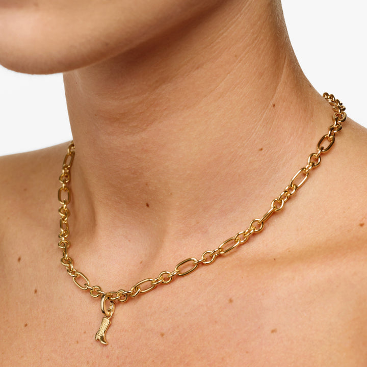 Cowboy Boot Pendant in Gold