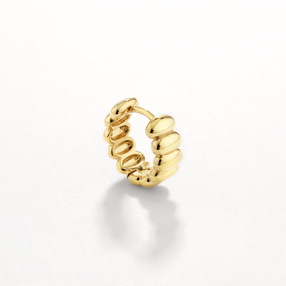 Bubble Dome Huggie Earrings in Gold
