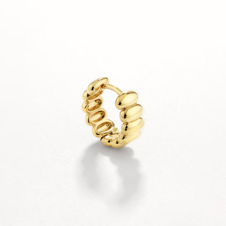 Bubble Dome Huggie Earrings in Gold