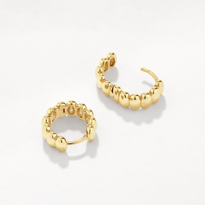 Bubble Dome Huggie Earrings in Gold