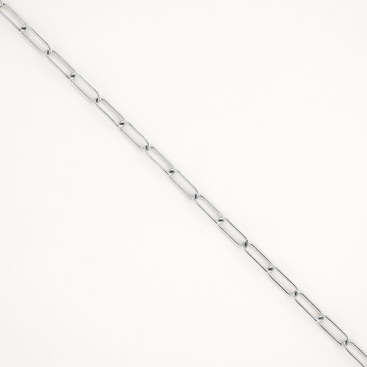 Midi Paperclip Chain Necklace in Silver