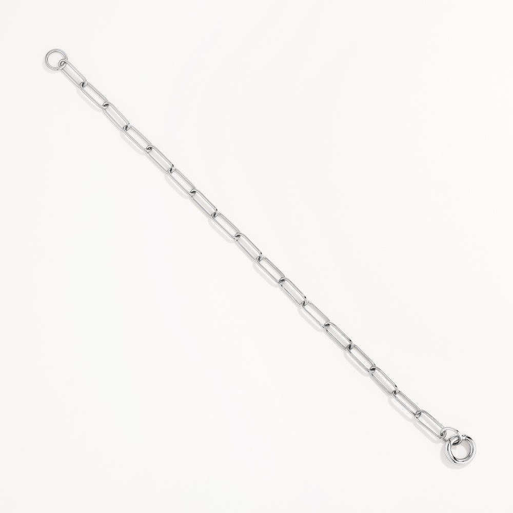 Midi Paperclip Chain Bracelet in Silver