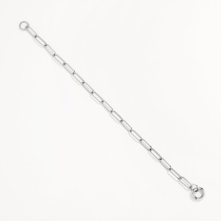 Midi Paperclip Chain Bracelet in Silver