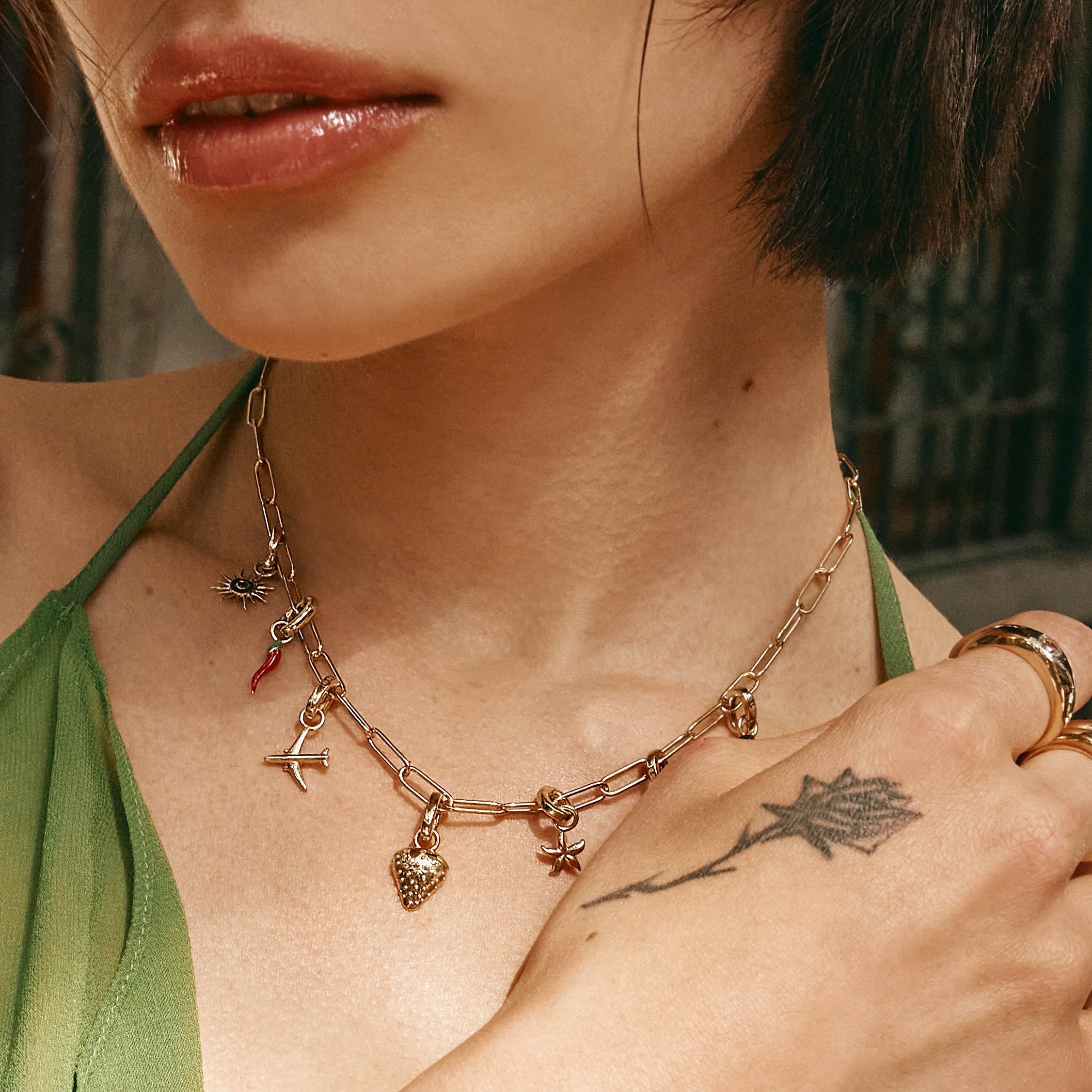 送料税込【AMY O】Cherry Charm Pendant 14K☆チャーム ♪国内発 Cherry Charm Pendant Necklace - 14K Solid Gold – AMYO Jewelry