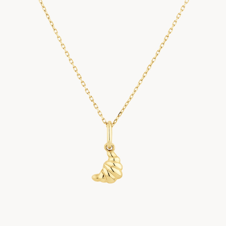 Croissant Pendant Necklace in 10k Gold
