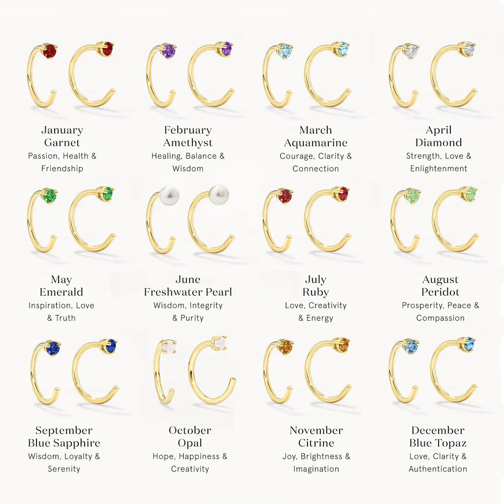 Medley Earrings Aquamarine March Birthstone Hook Earrings in 10k Gold
