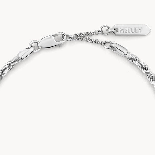 Medley Bangle/Bracelet Rope Chain Bracelet in Silver