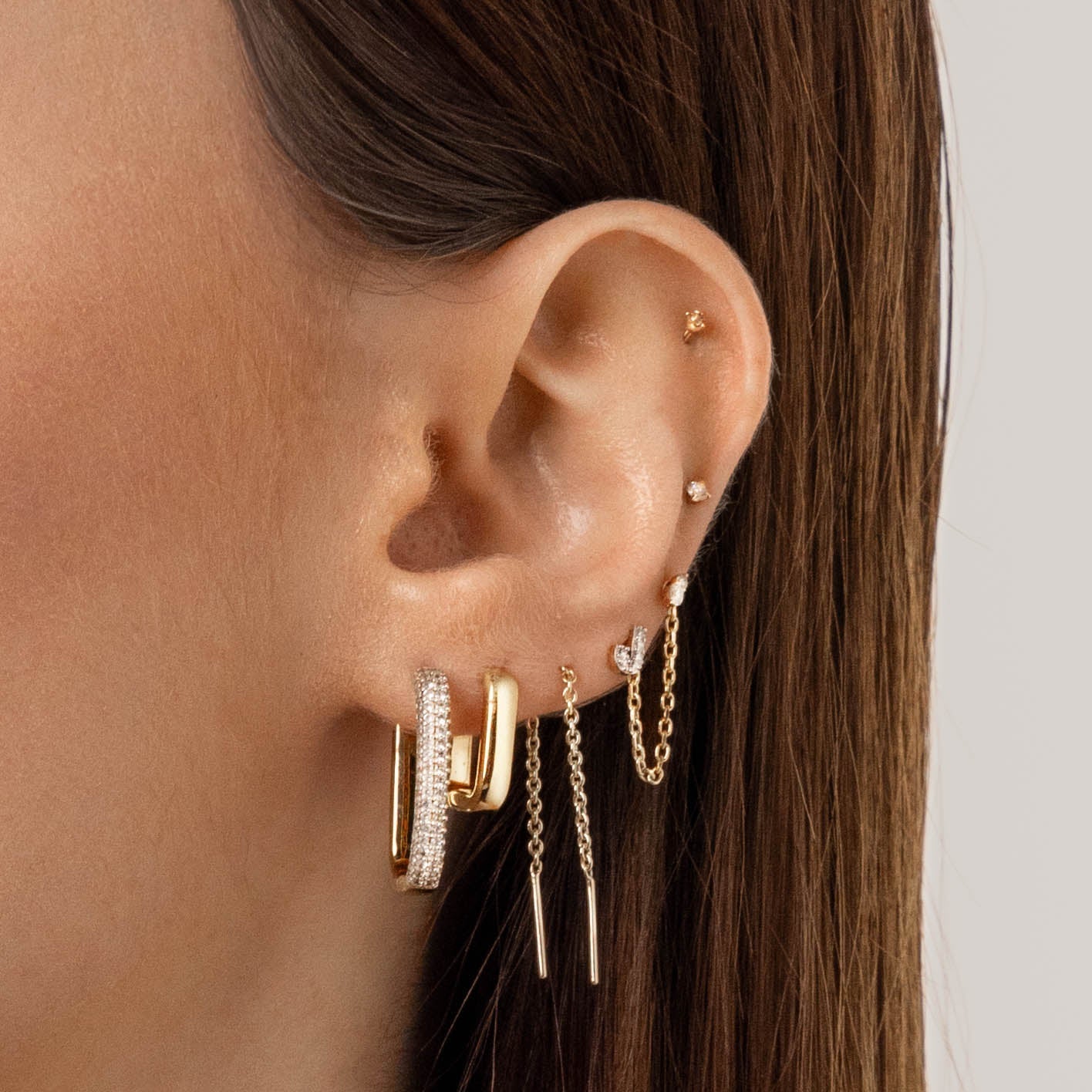 10k gold deals threader earrings