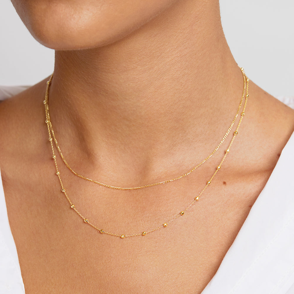 Medley Necklace Bauble Chain Necklace in Gold