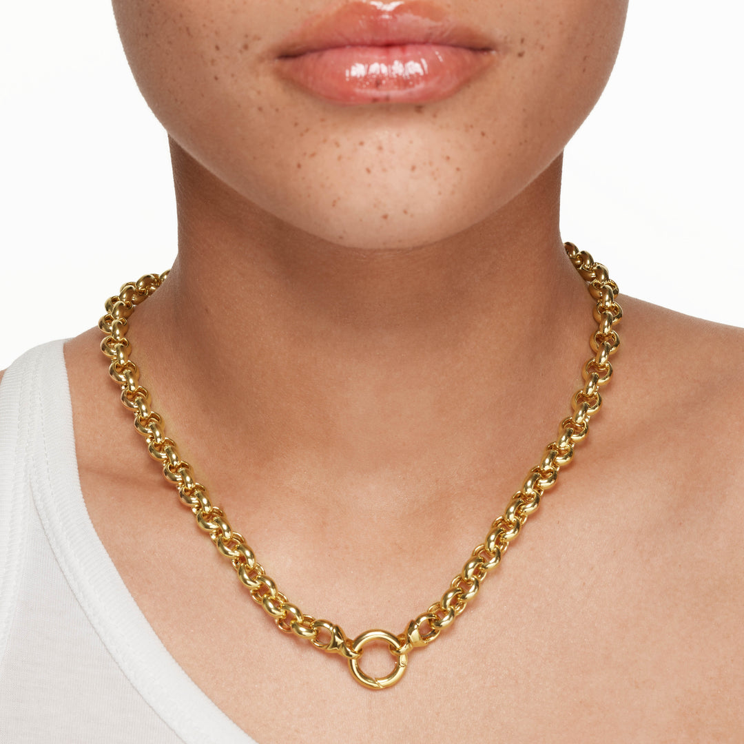 Belcher Chain Necklace in Gold Medley Jewellery