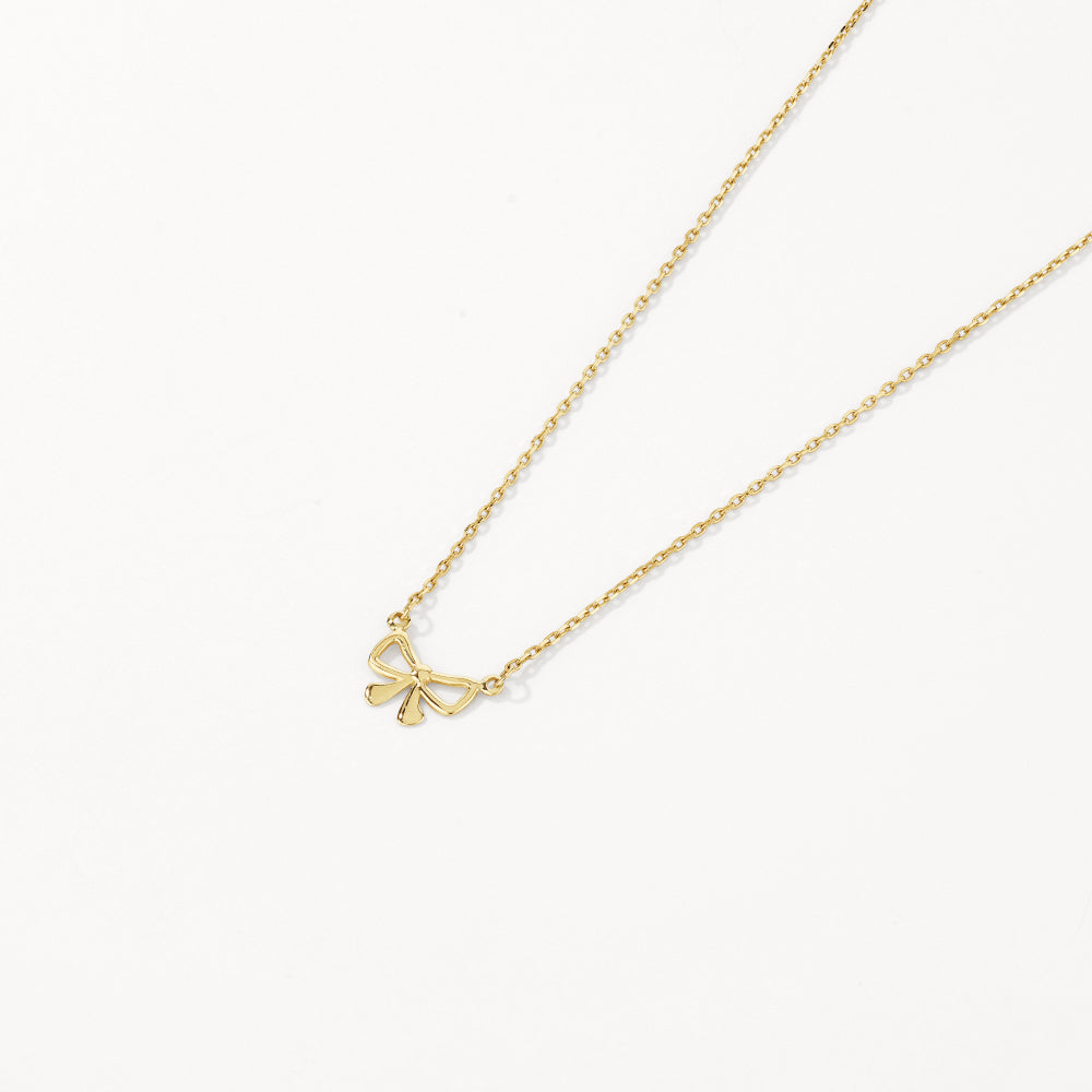 Medley Necklace Medley x Dinnara Micro Bow Necklace in 10k Gold