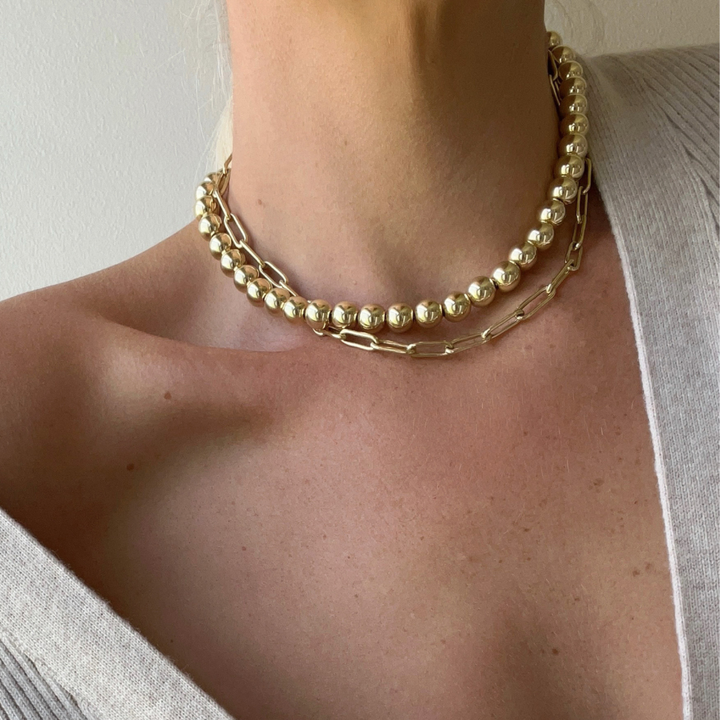 Boyfriend Paperclip Chain Necklace in Gold