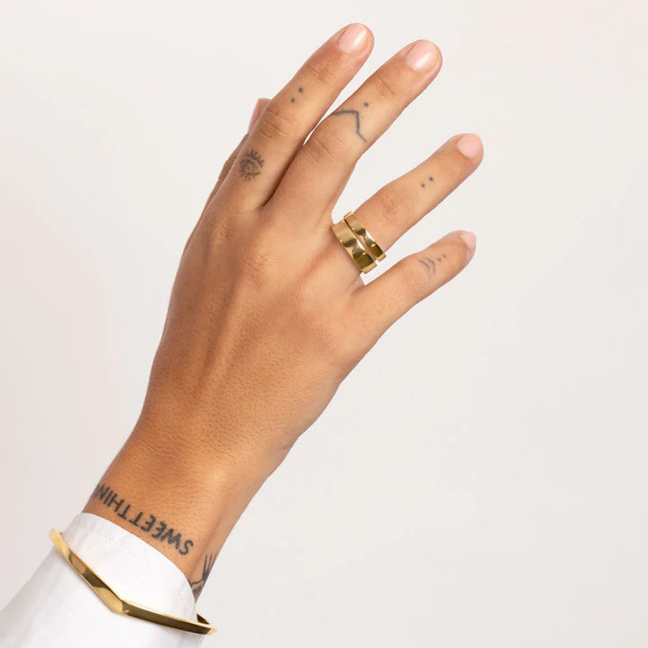 Boyfriend Stacker Ring Set in Gold Medley Jewellery