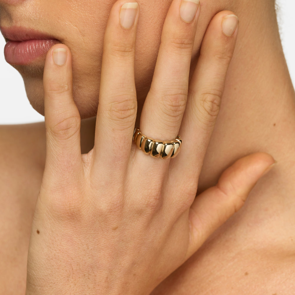Medley Ring Bubble Dome Ring in Gold