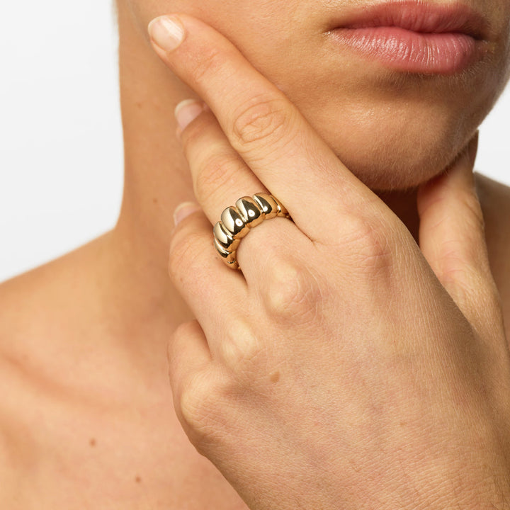 Medley Ring Bubble Dome Ring in Gold