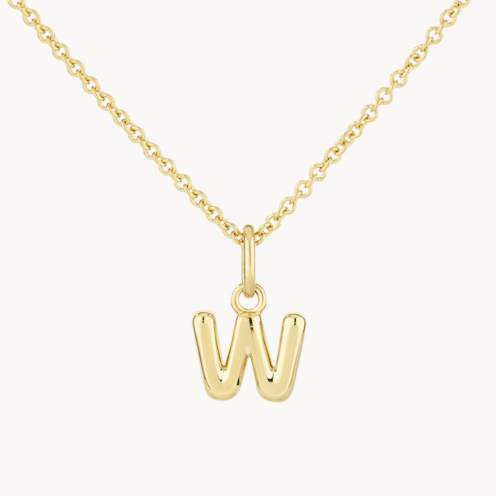 Medley Necklace Bubble Letter Necklace in Gold