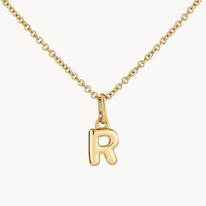 Medley Necklace Bubble Letter Necklace in Gold