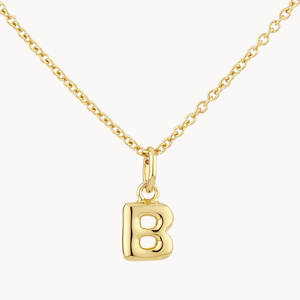 Medley Necklace Bubble Letter Necklace in Gold