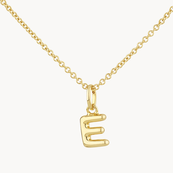 Medley Necklace Bubble Letter Necklace in Gold