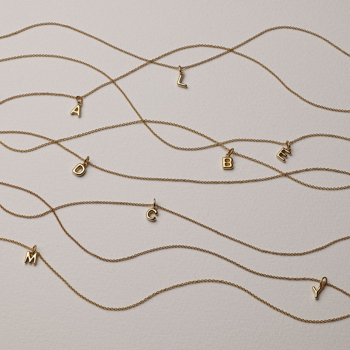 Medley Necklace Bubble Letter Necklace in Gold