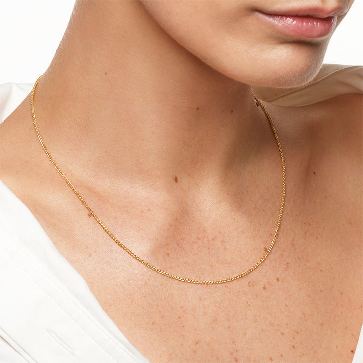 Medley Necklace Cable Knit Chain Necklace in Gold