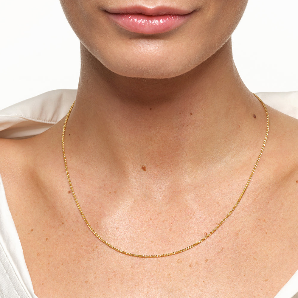 Medley Necklace Cable Knit Chain Necklace in Gold