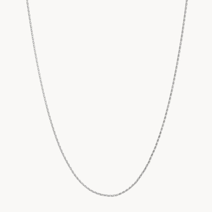 Medley Necklace Cable Knit Chain in Silver