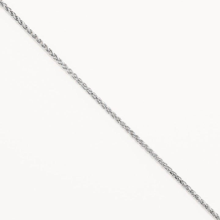 Medley Necklace Cable Knit Chain in Silver
