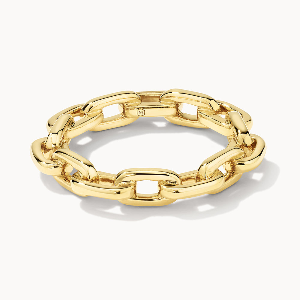 Chain Link Ring in Gold