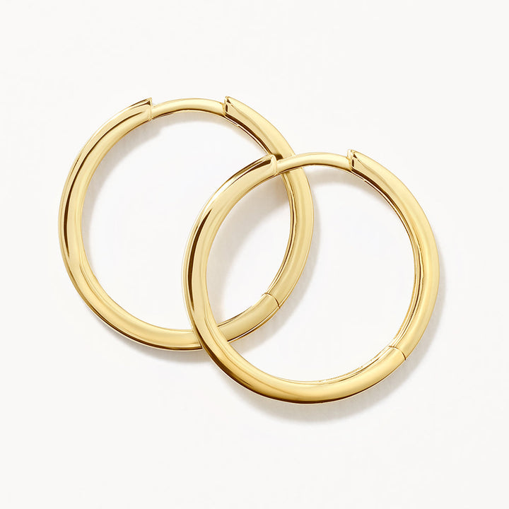 Midi Charm Huggie Earrings in Gold