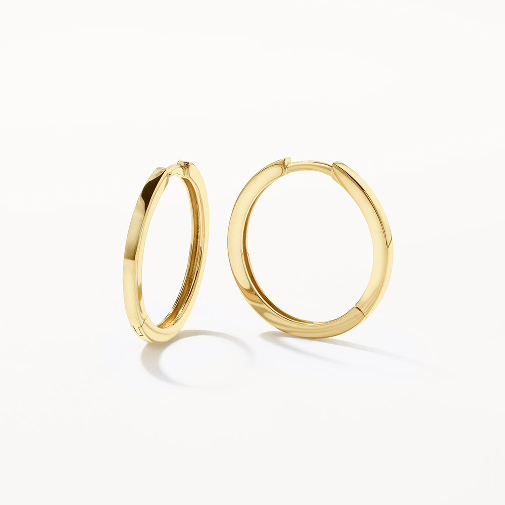 Midi Charm Huggie Earrings in Gold