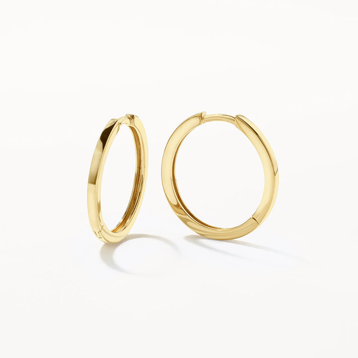 Midi Charm Huggie Earrings in Gold