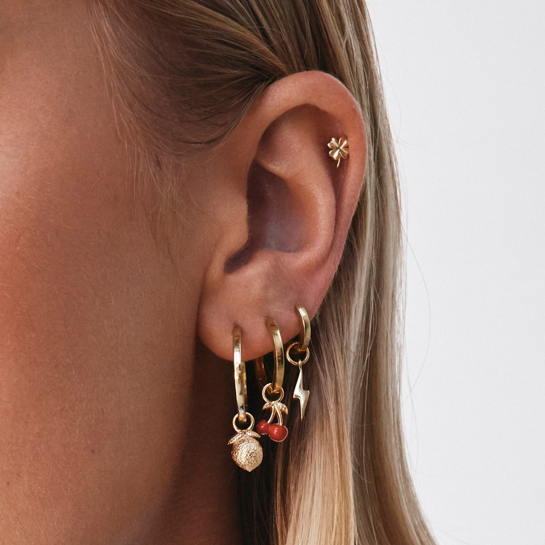 Medley Pendant Cherry Earring Charm in Gold